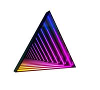 Lampada da specchio a tunnel, lampada da arredamento futuristica per scrivania da gioco, lampada da tavolo a LED RGB per l'arredamento della camera da letto, lampada da illuminazione notturna ambienta