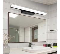 Lampada da Specchio Luce Bagno a LED IP44 Lampada,Specchio Frontale/Armadio/Illuminazione a Parete Applique da parete Lampada da Lettura da Comodino Luci da parete (Nero 80cm,3000K)