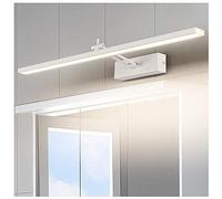 Lampada da specchio per bagno, luce bianca fredda, impermeabile IP44, luci a LED da parete da 9W, angolo regolabile, per trucco sopra l'armadietto a bilanciere, luci per quadri, bianco, 40 cm. La nuo