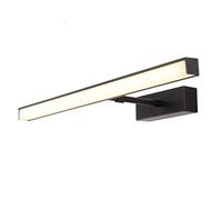 Lampada da specchio per bagno nera, applique moderna, lampada frontale a specchio con testa della lampada regolabile, luce LED bianca neutra 4000K, per camera da letto, ristorante dell'hotel, 40