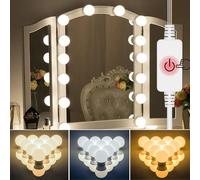 Lampada da specchio per trucco a LED Touch Dimming 3 colori Lampada da toeletta USB 5V Luce notturna per la decorazione dello specchio del bagno della camera da letto di casa