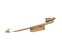 Lampada da Specchio retrò a LED, luci da Specchio per Bagno in Ferro e Acrilico, Illuminazione per Trucco con Luce Frontale a Specchio in Metallo, Luce Neutra, Dorato, 55 cm/9 W