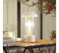 Lampada da tavolo a batteria a LED Yvette di Lindby, beige albicocca, IP44, LINDBY