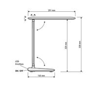 Lampada da tavolo a batteria MAULsally, nera, CCT, dimmerabile, altezza 34 cm Maul