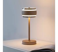 Lampada da tavolo a batteria PURE Falling Rings, bronzo/cromo scuro, CCT Pure