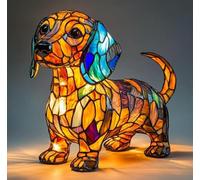 Lampada da tavolo a forma di carlino e bassotto, lampada da tavolo a forma di cane boxer, luce notturna artistica della serie Corgi Dogs, decorazione per la casa in stile vintage, decorazione per la