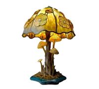 Lampada da tavolo a forma di fungo in resina colorata, altezza 15 cm, 30 cm, luce notturna, ricaricabile tramite USB, lampada da comodino per camera da letto, soggiorno, casa, ufficio, decorazione S