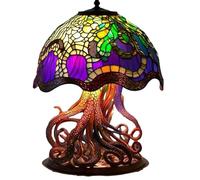 Lampada da tavolo a forma di fungo in resina colorata, altezza 15 cm, 30 cm, luce notturna, ricaricabile tramite USB, lampada da comodino per camera da letto, soggiorno, casa, ufficio, decorazione S