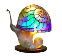 Lampada da tavolo a forma di fungo in resina colorata, altezza 15 cm, 30 cm, luce notturna, ricaricabile tramite USB, lampada da comodino per camera da letto, soggiorno, casa, ufficio, decorazione S