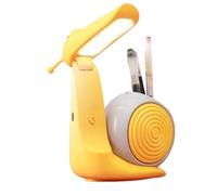 Lampada da tavolo a forma di lumaca a forma di animale del fumetto - Luce notturna a LED per bambini, lampada da tavolo carina con portapenne | lampada da scrivania con lumaca carina, ricarica USB