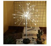 Lampada da tavolo a forma di nido e fiori, 2026, per interni ed esterni, lampada a LED fai da te, mini stella da tavolo, colore argento, decorazione natalizia per soggiorno e camera da letto (bianco)