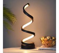 Lampada da tavolo a LED a spirale, Lampada da scrivania a LED curva alimentata da USB, Lampada da tavolo moderna minimalista a spirale, Luce da tavolo da scrivania 3 colori dimmerabile, Lampada da