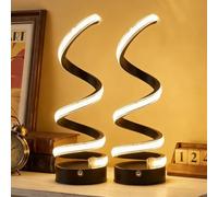 Lampada da tavolo a LED a spirale, Lampada da scrivania a LED curva alimentata da USB, Lampada da tavolo moderna minimalista a spirale, Luce da tavolo da scrivania 3 colori dimmerabile, Lampada da