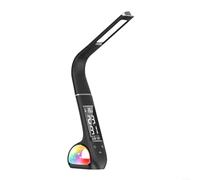 Lampada da tavolo a LED alimentata tramite USB, con comandi touch, dimmerazione continua 3000 K 6500 K, temperatura di colore, VA LCD, calendario, orologio e modalità multipla RGB luce ambientale