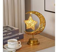 Lampada da tavolo a LED in ferro battuto a forma di luna Lampada decorativa da t