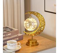 Lampada da tavolo a LED in ferro battuto a forma di luna Lampada decorativa da t
