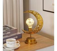 Lampada da tavolo a LED in ferro battuto a forma di luna Lampada decorativa da t