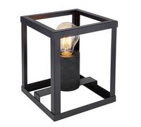 Lampada da tavolo a LED Lampada da tavolo Lampada laterale Lampada da soggiorno Lampada da comodino, interruttore ON/OFF, metallo nero, 7W 630lm bianco caldo, H 20 cm