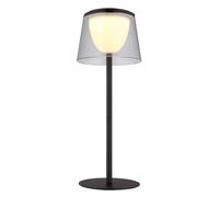 Lampada da tavolo a LED lampada da tavolo per interni lampada da balcone per esterni batteria ricaricabile colore fumé touch dimmer USB, metallo, 1,8W 150lm bianco caldo, DxH 13x34 cm