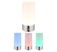 Lampada da tavolo a LED luce esterna lampada da giardino batteria ricaricabile touch dimmer lampada da tavolo RGB cambio colore, metallo, 1,8W 100lm bianco caldo, DxH 8,8x19 cm
