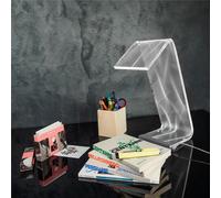 Lampada da Tavolo a Led Media DECORO ON LINE 13,5x24x34h cm 0,25 w - 24 Volt C-LED in Plexi con decoro inciso al laser trasparente