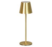 Lampada da tavolo a LED, per interni ed esterni, per soggiorno, con dimmer touch, in ottone e metallo, H 36 cm
