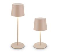 Lampada da tavolo a LED ricaricabile Brilo Bota Beige Ø 11 cm Beige