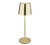 Lampada da tavolo a LED ricaricabile lampada da tavolo touch da esterno oro lampada da giardino touch dimmer USB, metallo, 2W 50Lm bianco caldo-freddo, DxH 8,5x28 cm