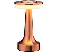 Lampada da tavolo a LED, sensore tattile, luminosità a 3 livelli, batteria ricaricabile, utilizzo fino a 48 ore, portatile, luce notturna, lampada da letto, lampada da notte (Oro rosa)