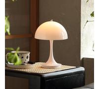 Lampada da tavolo a LED Senza fili Batteria Fungo Lampada da tavolo con Touch Dimmerabile Lampada da comodino Ricaricabile USB Lampada a fungo Moderna 3000K-6000K Luce da Scrivania a LED,Bianca