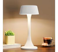 Lampada da Tavolo a LED Senza Fili con Tocco Ricaricabile Batteria Portatile Regolabile di Luminosità Design Minimalista per Ristorante Cena da Coppia Camera da Letto Patio Area Esterna Picnic