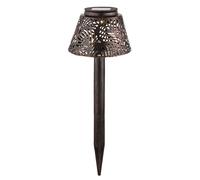 Lampada da tavolo a luce solare Lampada da esterno Lampada da patio a LED con picchetto Decorazione da giardino, Rame, DxH 13,8x27 cm