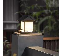 Lampada da Tavolo a palo Compatible with Esterni a LED, Lanterna da palo Quadrata Impermeabile, luci da palo Compatible with Esterni Cinesi in Alluminio,Illuminazione a soffitto