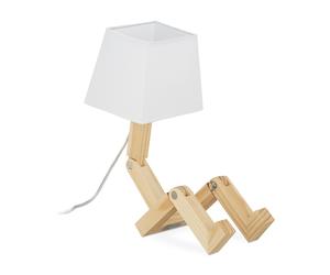 Lampada da tavolo a robot Abat-jour creativo 200 cm E14 Lampada a robot Legno