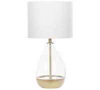 Beliani Lampada da tavolo abat jour lampada comodino 63 cm bianco e dorato