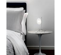 lampada da Tavolo, Abat-Jour struttura in metallo cromato CROMO MODELLO DOLCE Dimensioni 15xh 16 cm G9 1x Max 25 Watt 0,52 kg Diffusore in vetro finitura Satinata cromo