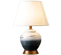 Lampada da tavolo American Simple paesaggio dipinto di tutta la scrivania in ceramica in rame camera da letto lampada da comodino nuovo codice vintage salotto caldo stile europeo in stile europeo