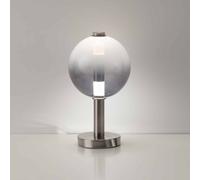 Lampada da tavolo AURORA, nichel satinato con vetro fumè 10W 850LM 3000K, h 33cm