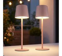 Lampada da Tavolo Balcone Esterno Touch Dimmer Cct Batteria LED 2er Set [EEK: F]