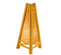 Lampada Da Tavolo Bamboo Naturale Copri luce In Tela 45 cm