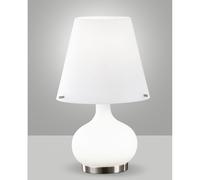 Lampada Da Tavolo Bianco Collezione ADE 2 Luci Stile Moderno Fabas Design 33.5Cm