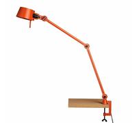 Lampada da Tavolo Bolt A Doppio Braccio con Clip, Arancione Acceso.
