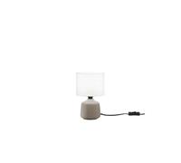 Lampada da tavolo Burano base beige in ceramica 23x14 cm Beige
