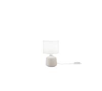 Lampada da tavolo Burano base bianca in ceramica 23x14 cm Bianco