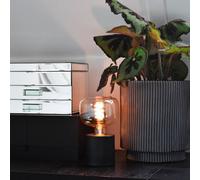 Lampada da tavolo Calex a forma di cilindro, nera Calex