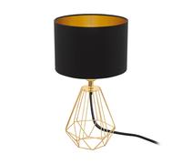 Lampada Da Tavolo Carlton 2 Acciaio Ottone 1 Luce E14