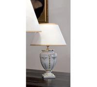 Lampada da Tavolo Ceramica Bianca Stile Classico Made in Italy Decorativa h50