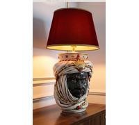 Lampada da Tavolo Ceramica di Caltagirone Lume Testa di Moro Siciliana Grande
