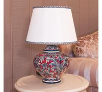 Lampada da Tavolo Ceramica Lampade Palla Lume Abatjour Dipinta a Mano Lume Comò [EEK: A]