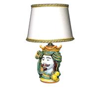 Lampada da Tavolo Ceramica Lampade Testa di Moro Abat Jour Lume da Comodino Comò [EEK: A]